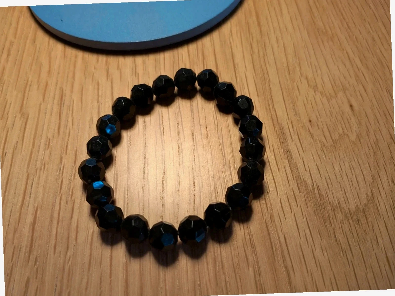 Brazalete de fantasía con cuentas negras brillantes – photo 2